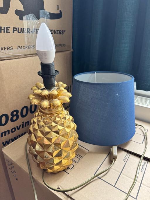 Buy & Sell West London Chiswick - West London - Photos for Gold Pineapple Lamp and Shade