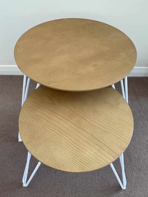 Buy & Sell South West London Sutton - Photos for Modern B&Q Nest of Two Wooden Coffee Tables 