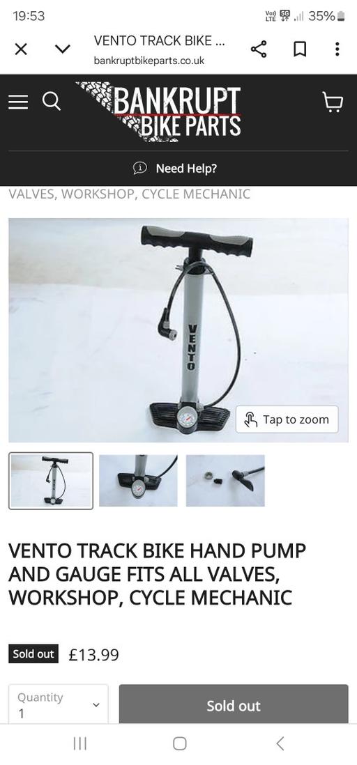 Buy & Sell West Midlands Dudley - Photos for VENTO BIKE HAND PUMP