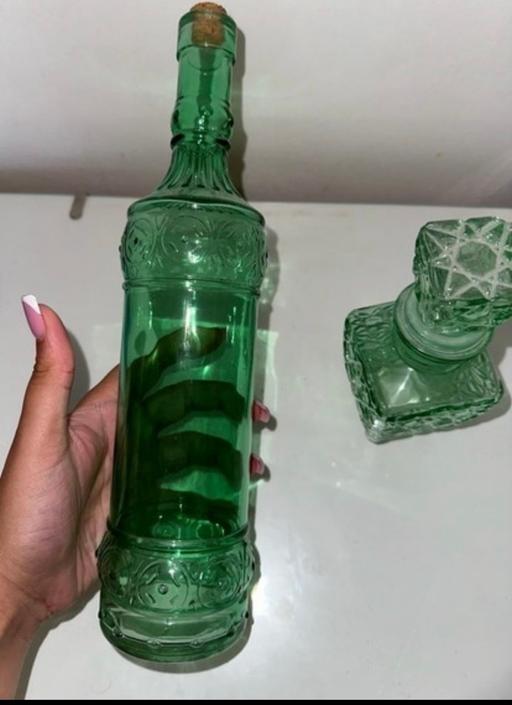 Buy & Sell East London Cann Hall - East London - Photos for Two green glass bottles decor
