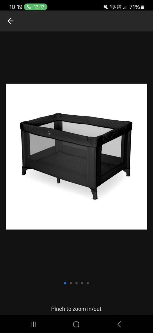 Buy & Sell South West London Clapham - South West London - Photos for Argos My Babiie Black Quilted Travel Cot
