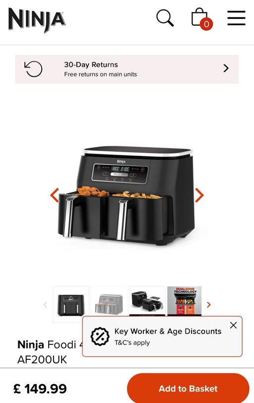 Buy & Sell East London South Quay - East London - Photos for Ninja Airfryer AF200UK
