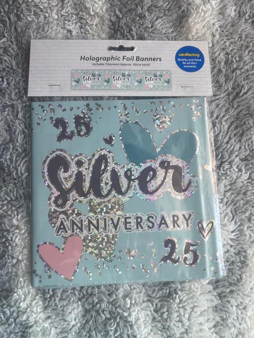 courses West Midlands Sandwell - Photos for Sliver 25th Anniversary Foil Banner