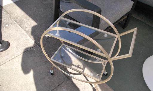 Buy & Sell West Midlands Birmingham - Photos for slim circular trolley glass & metal drinks