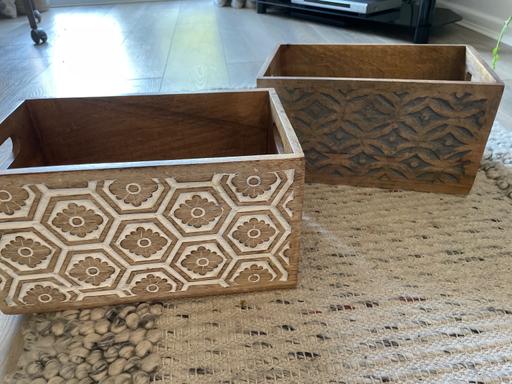 Buy & Sell West Midlands Dudley - Photos for Two wooden storage boxes