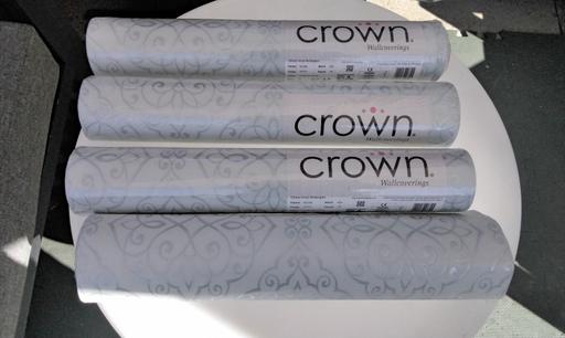 Buy & Sell West Midlands Birmingham - Photos for 4 rolls of wallpaper crown glitter vinyl