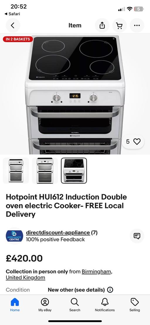 Buy & Sell Central London King`s Cross - Central London - Photos for Freestanding Hotpoint oven induction cooker 