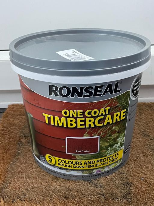 Buy & Sell West Sussex Mid Sussex - Photos for 3 x 5L Ronseal One Coat Timbercare Red Cedar