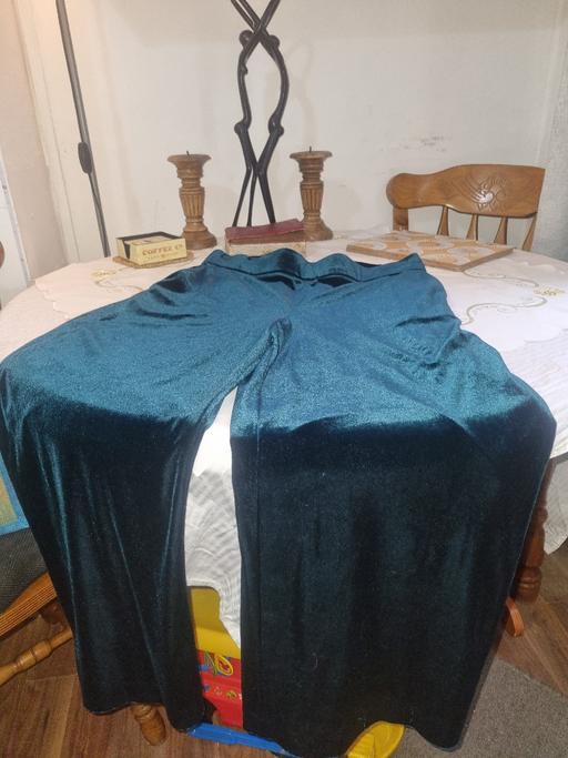 Buy & Sell West Midlands Birmingham - Photos for M&S Emerald Velvet Flared Trousers NEW