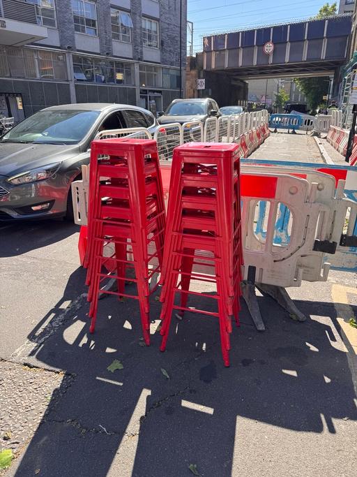 Buy & Sell South East London Lambeth - South East London - Photos for 10 red bar stools (used)