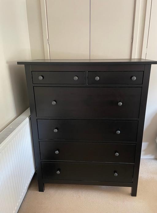 Buy & Sell North West London Camden - Photos for IKEA Hemnes (black) chest of drawers
