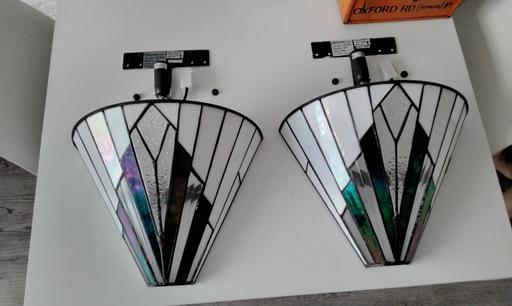 Buy & Sell West Midlands Birmingham - Photos for 2 Tiffany art deco style glass wall lights 