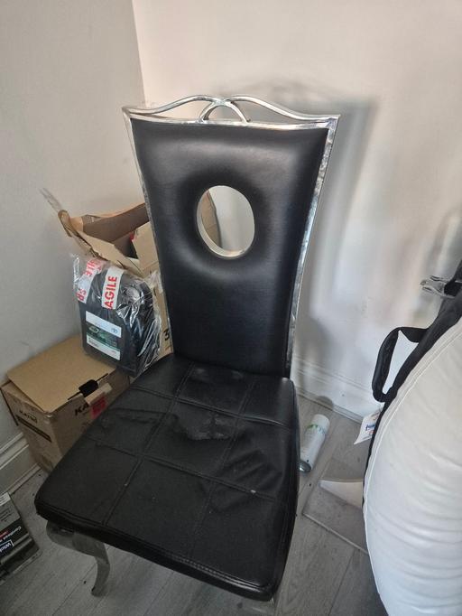 Buy & Sell West Midlands Birmingham - Photos for black an sliver chairs x4
