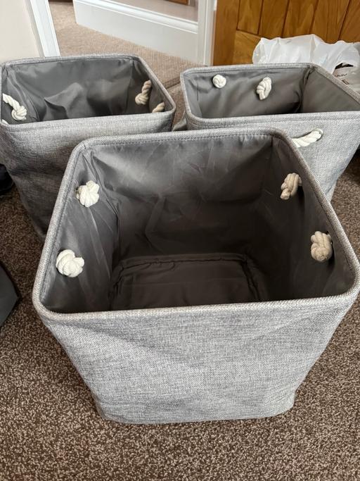 Buy & Sell South East London Longlands - SE9 - Photos for 3 brand new grey fold down storage baskets