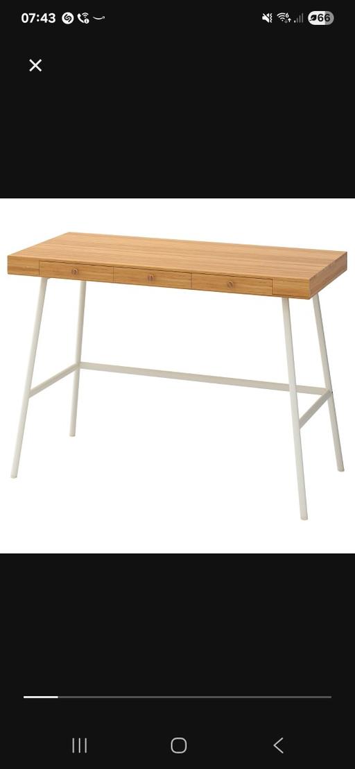 Buy & Sell Hertfordshire Watford - Photos for Desk Bamboo Top Powder Coated Steel Frame