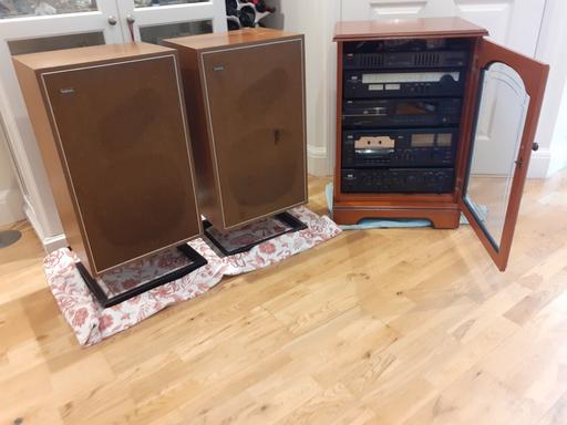 Buy & Sell North London Grange Park - North London - Photos for Sansui HiFi in Cabinet with Goodman Speakers