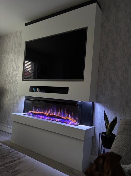 Buy & Sell Cheshire East Shavington - Cheshire East - Photos for Pre-built media wall with Fire not TV though