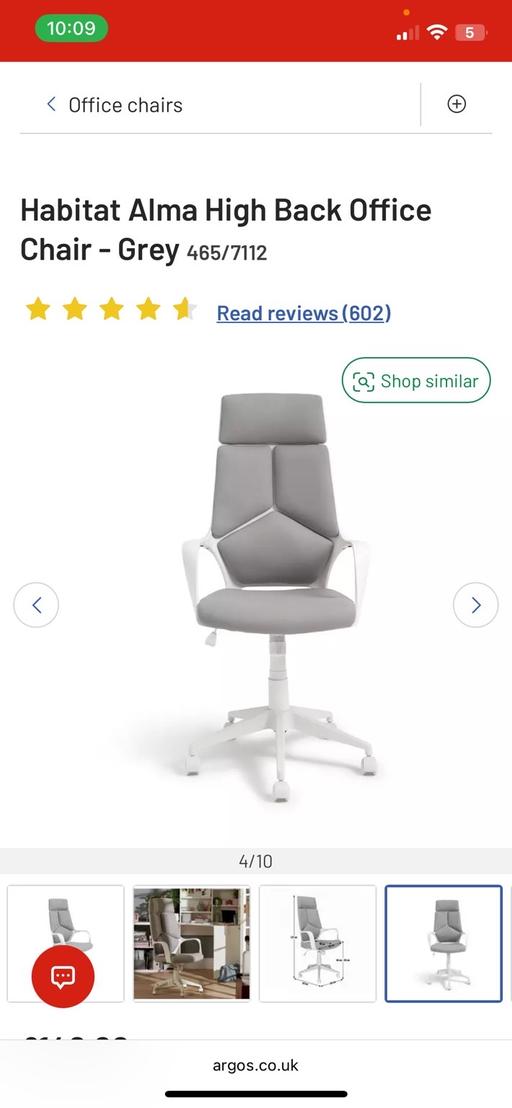 Buy & Sell South Yorkshire Doncaster - Photos for High backed Habitat office chair