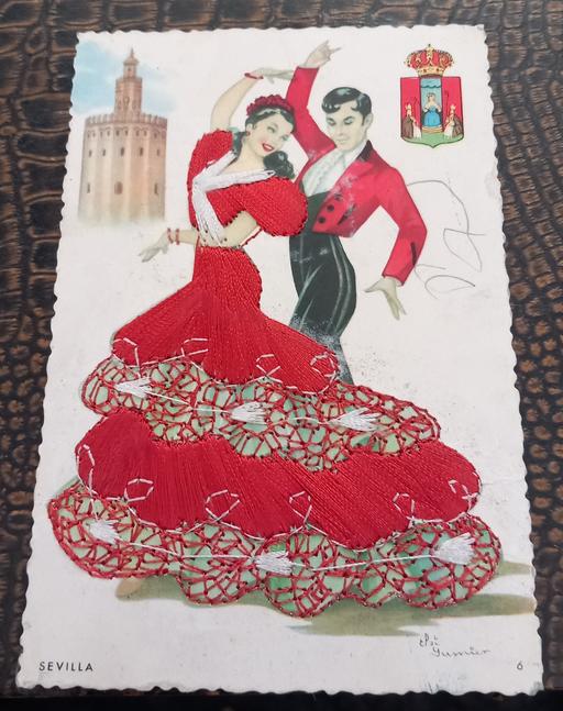 Buy & Sell Merseyside Saint Helens - Photos for silk embroidered Spanish dance postcard