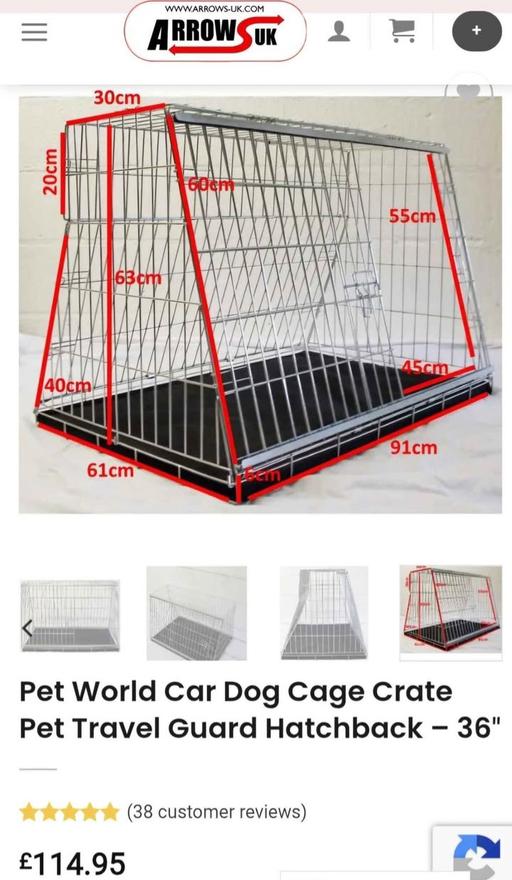 Vehicles Nottinghamshire Mansfield - Photos for Pet World Car Dog Cage Crate Pet Travel Guard