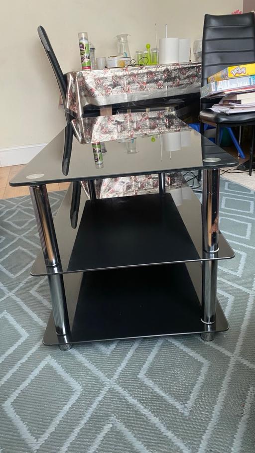 Buy & Sell Barking and Dagenham Dagenham - RM9 - Photos for TV Stand black glass shelving unit
