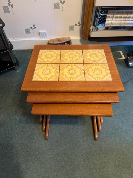 Buy & Sell West Lothian Fauldhouse - West Lothian - Photos for Wooden nest of tables with tiled inserts