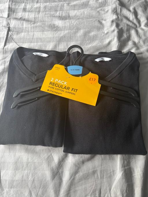 Buy & Sell West London Yeading - West London - Photos for M&S 2 x pure cotton school jumpers 14-15 yrs