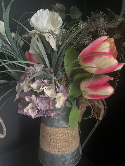 Buy & Sell Derbyshire Bolsover - Photos for Pretty fake flowers in jug vintage industrial