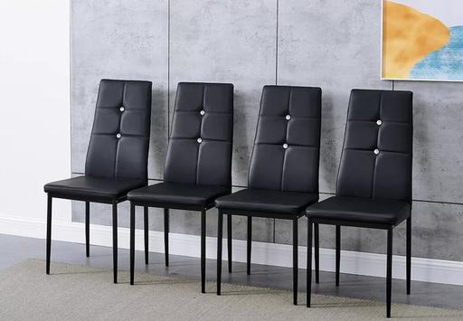 Buy & Sell West Midlands Birmingham - Photos for Set of 4 Modern Black dining chairs dining ro