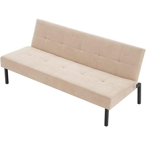 Buy & Sell West Midlands Birmingham - Photos for Linen Fabric 3 Seater Sofa Bed Futon Modern S