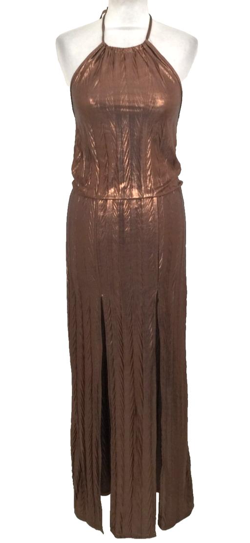 Buy & Sell West Midlands Dudley - Photos for Boohoo Metallic Pleated Halter Maxi Dress 14