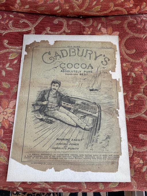 Buy & Sell South East London Kidbrooke - South East London - Photos for Cadbury cocoa graphic newspaper 1894 rare