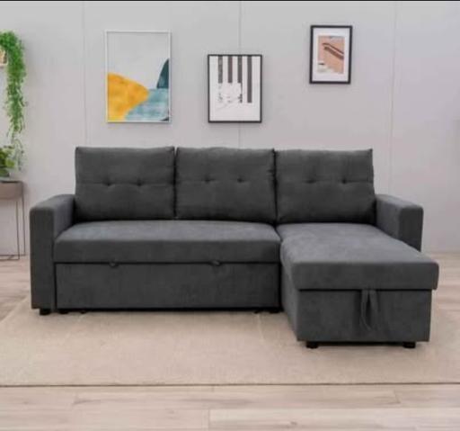 Buy & Sell West Midlands Birmingham - Photos for 3 seater Corner Sofa Bed with Storage PU Leat