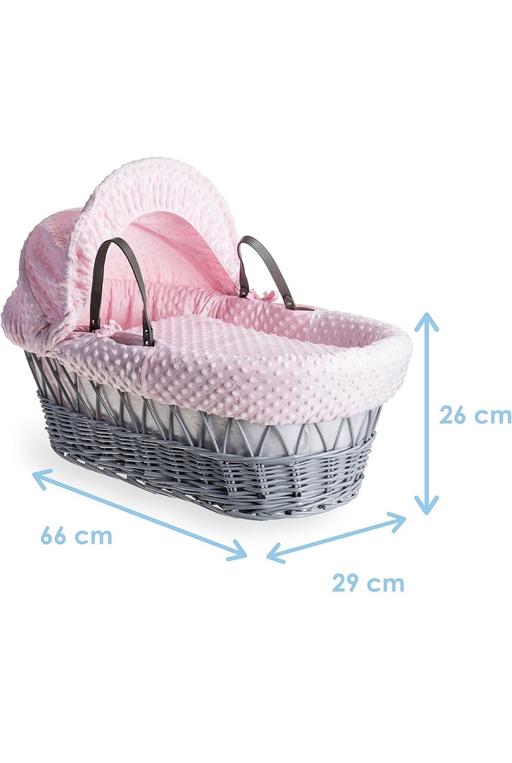 Buy & Sell West Midlands Birmingham - Photos for Clair De Lune | Moses Basket Grey & Pink