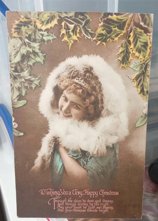 Buy & Sell Merseyside Saint Helens - Photos for Antique photo lady Christmas joy postcard
