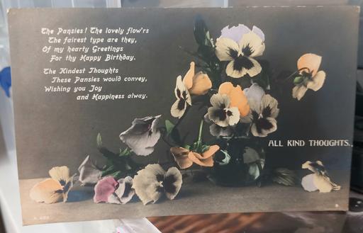 Buy & Sell Merseyside Saint Helens - Photos for Antique 1911 pansies photo flowers postcard