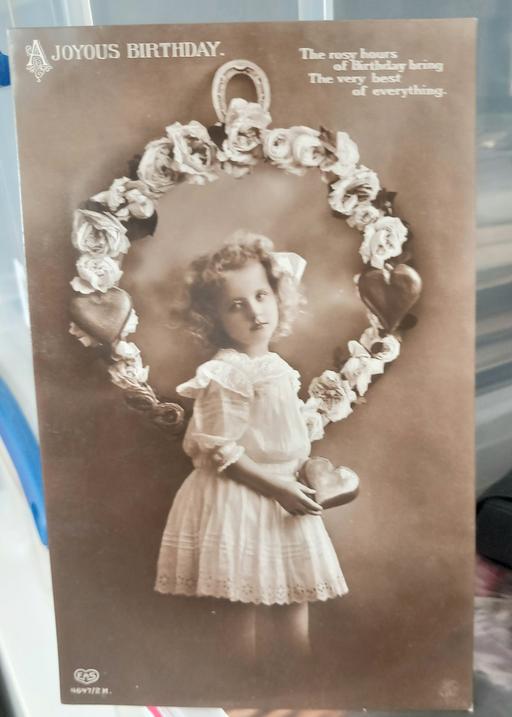 Buy & Sell Merseyside Saint Helens - Photos for Antique photo of girl with flowers postcard