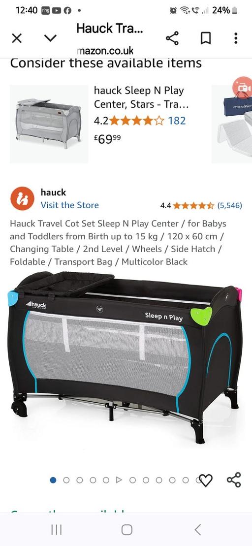 Buy & Sell Lancashire West Lancashire - Photos for Hauck sleep and play travel cot