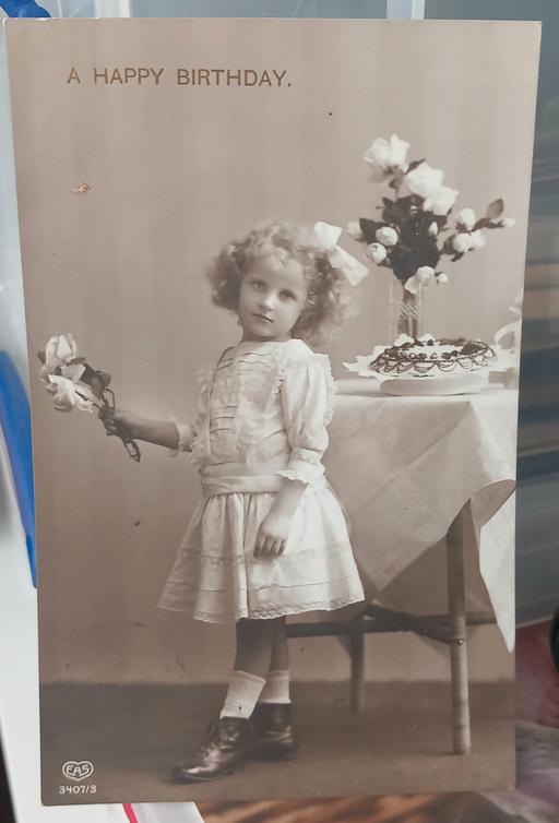 Buy & Sell Merseyside Saint Helens - Photos for Antique photo of girl & flowers postcard
