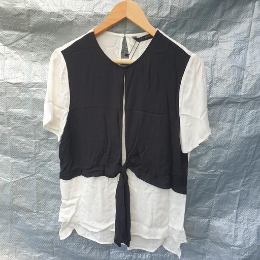 Buy & Sell West Midlands Dudley - Photos for Zara White with Black Overlay Top Uk Large
