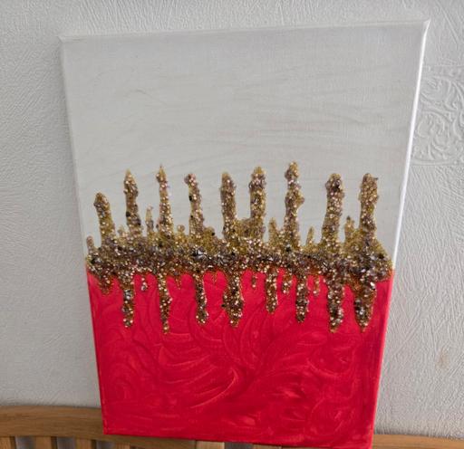 Buy & Sell West Midlands Sandwell - Photos for Original painting Red white Sparkle Glitzy