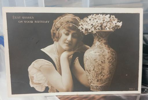 Buy & Sell Merseyside Saint Helens - Photos for Antique 1915 lady with vase flowers postcard