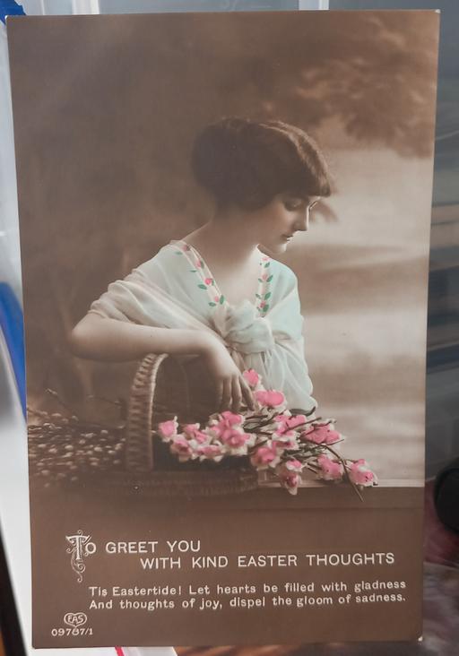 Buy & Sell Merseyside Saint Helens - Photos for Beautiful antique photo lady Easter postcard