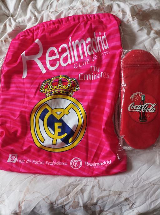Buy & Sell West Midlands Dudley - Photos for real Madrid bag and coca cola drinks holder
