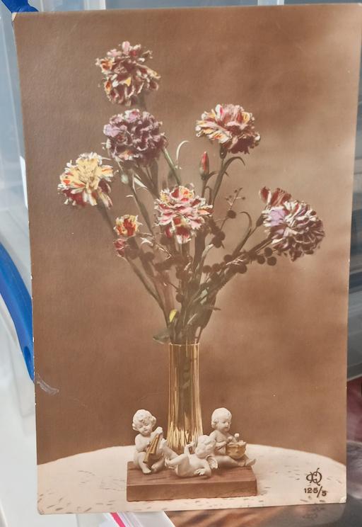 Buy & Sell Merseyside Saint Helens - Photos for Antique photo carnations & angels postcard