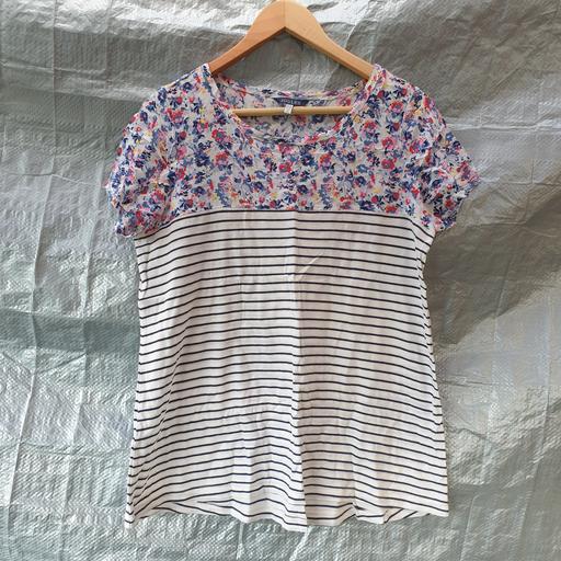 Buy & Sell Stourbridge Dudley - Photos for Joules Floral & Stripe Top T.shirt Uk 14