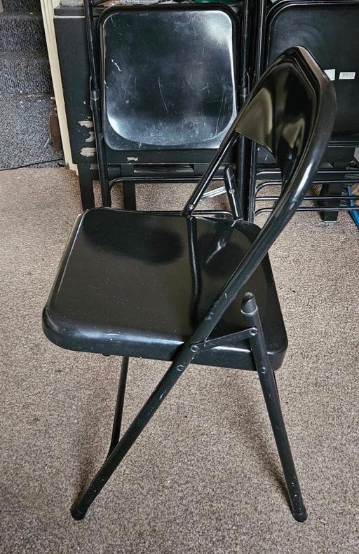 Buy & Sell North London Islington - North London - Photos for 4 x Foldable Black Chairs