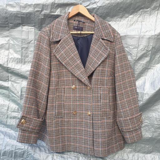 Buy & Sell Stourbridge Dudley - Photos for M&S Checked Wool Blend Peacoat Uk 24