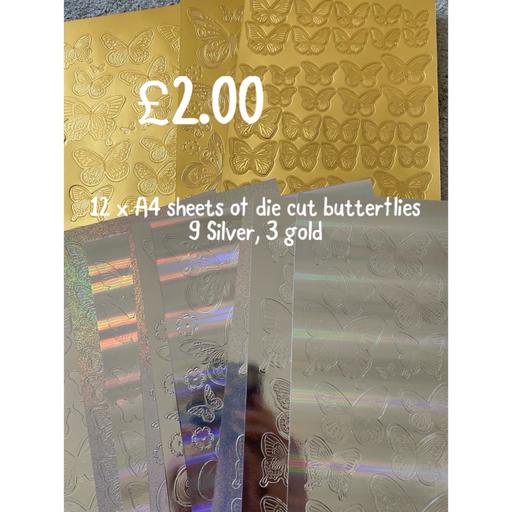courses West Midlands Birmingham - Photos for 12 x A4 sheets of die cut Butterflies