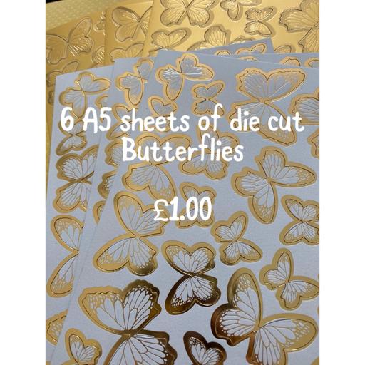 training West Midlands Birmingham - Photos for 6 A5 sheets of die cut Butterflies